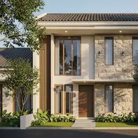 Rumah Elegan dengan Sentuhan Batu Alam/Rumah Sederhana 2 Lantai Type 36 (Sumber: gemini.com)