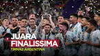 Berita motion grafis Timnas Argentina menjadi juara Finalissima 2022 setelah mengalahkan Italia dengan skor telak 3-0, Kamis (2/6/2022) dinihari WIB.
