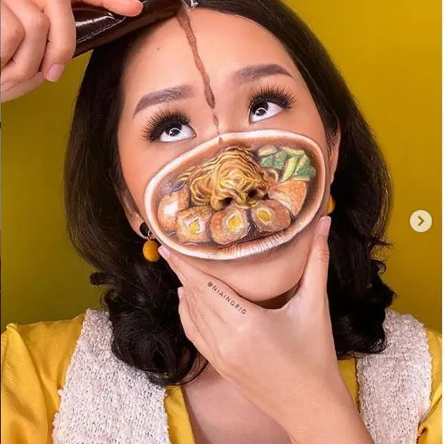 Kuliner Indonesia Jadi Konsep Face Painting