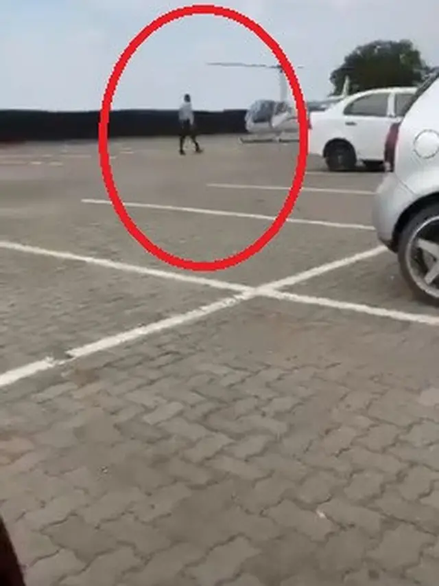 tas diantar pakai helikopter
