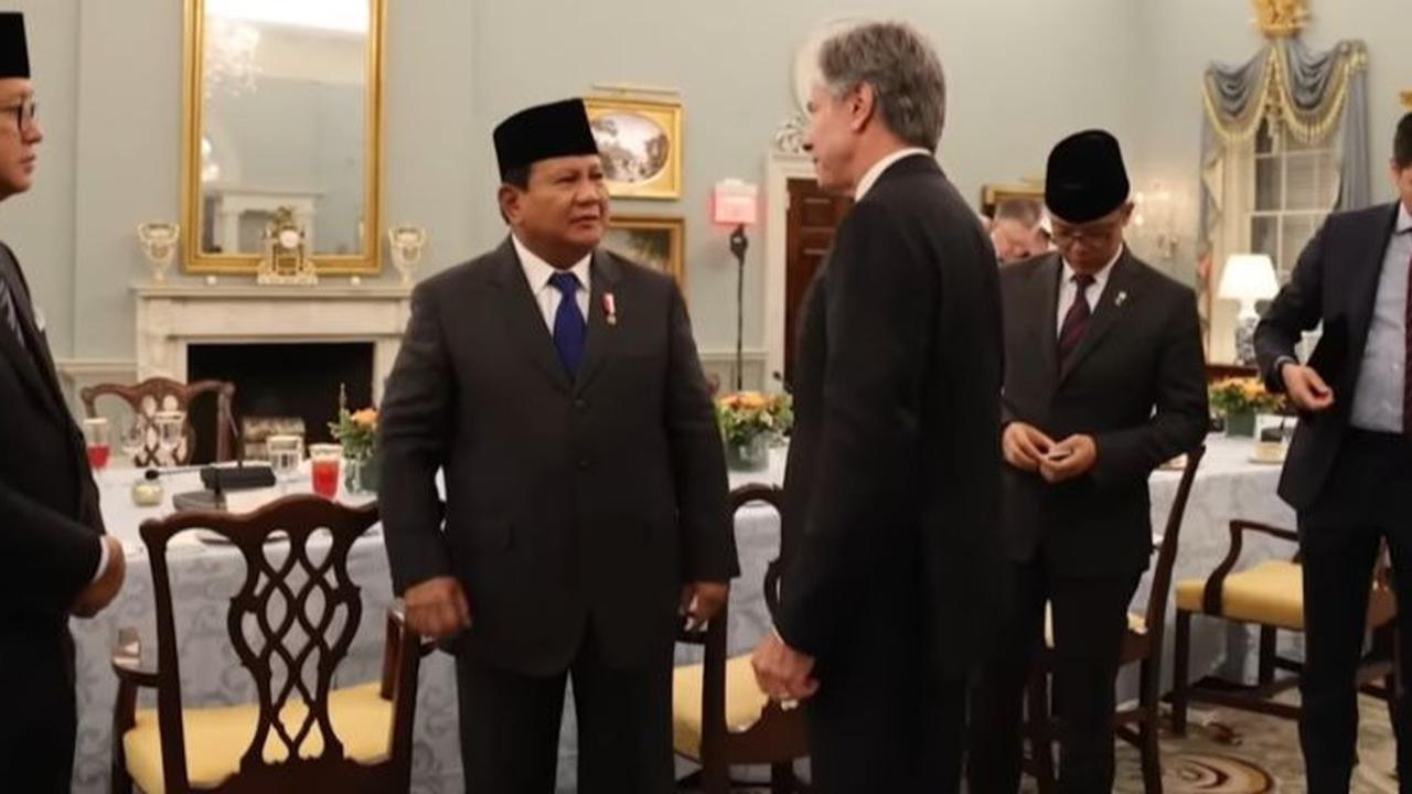 Gagah Berdiri Tegap di Depan Menlu AS, Prabowo Tanya Langkah Konkret Akhiri Konflik di Palestina