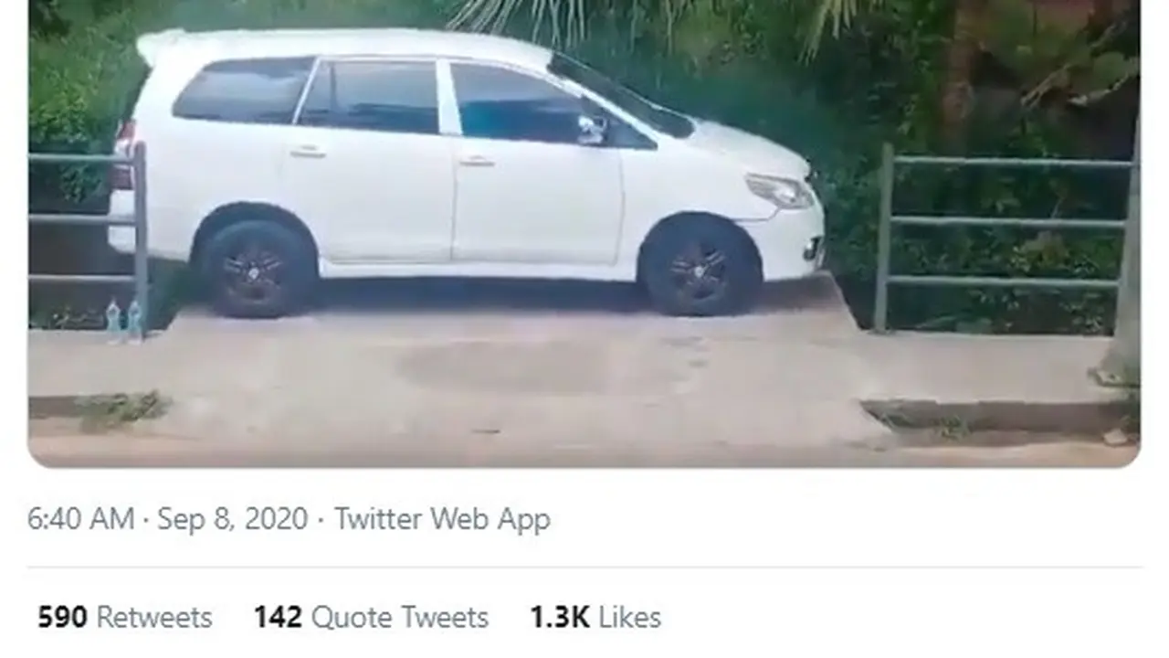 viral video pria parkir