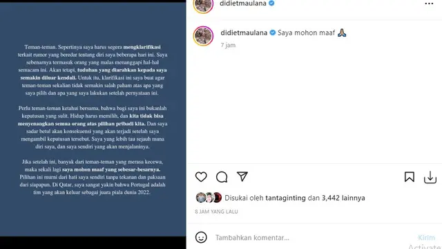 Didiet Maulana (Foto: Instagram/@didietmaulana)