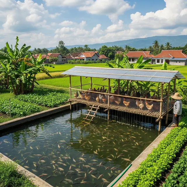 Ikan Diternak Bersama Ayam