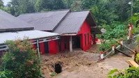 Banjir dan longsor terjadi di Kabupaten Minahasa Utara, Provinsi Sulut pada Minggu (7/4/2024).