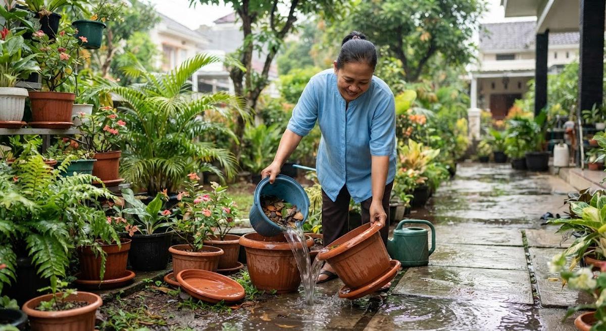 Tips Membasmi Jentik Nyamuk di Pot dan Wadah Air yang Ada di Halaman Rumah