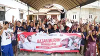 Relawan pendukung bakal capres dan bakal cawapres Ganjar Pranowo-Mahfud Md yaitu Sahabat Ganjar, menggelar kegiatan Bazar Murah Ganjar Mahfud yang diselenggarakan pada hari ini, Minggu (29/10/2023) di Kabupaten Indramayu, Jawa Barat (Jabar). (Ist)