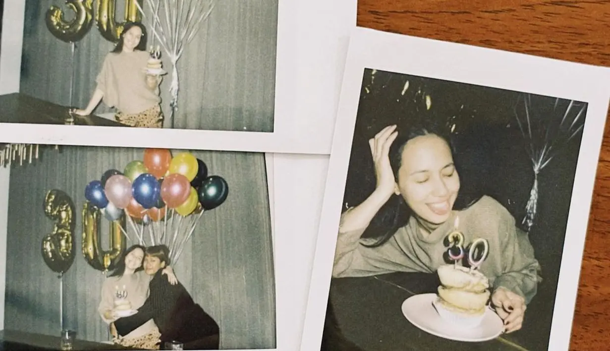 Kumpulan foto-foto polaroid perayaan ulang tahunnya yang ke-30. (Foto: Instagram/ pevpearce)