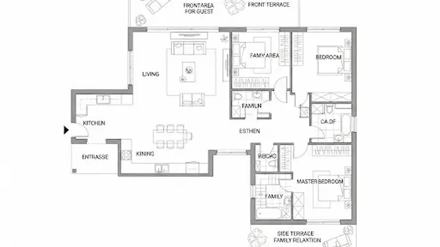 Rumah Layout L dengan Dua Teras