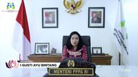 Menteri PPPA I Gusti Ayu Bintang Darmavati di Anugerah Perempuan Hebat Indonesia 2021. (Liputan6.com)