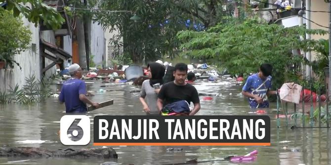 VIDEO: Banjir Masih Genangi Ratusan Rumah di Tangerang