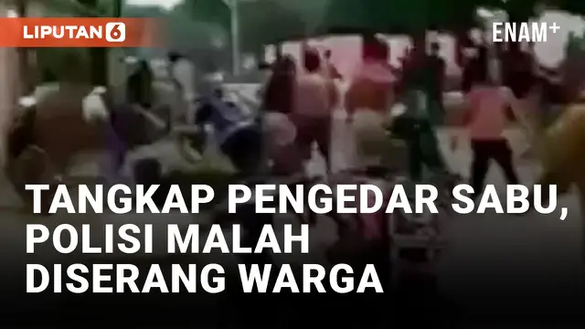Walah! Polisi Diserang Warga saat Tangkap Pengedar Sabu di Lampung