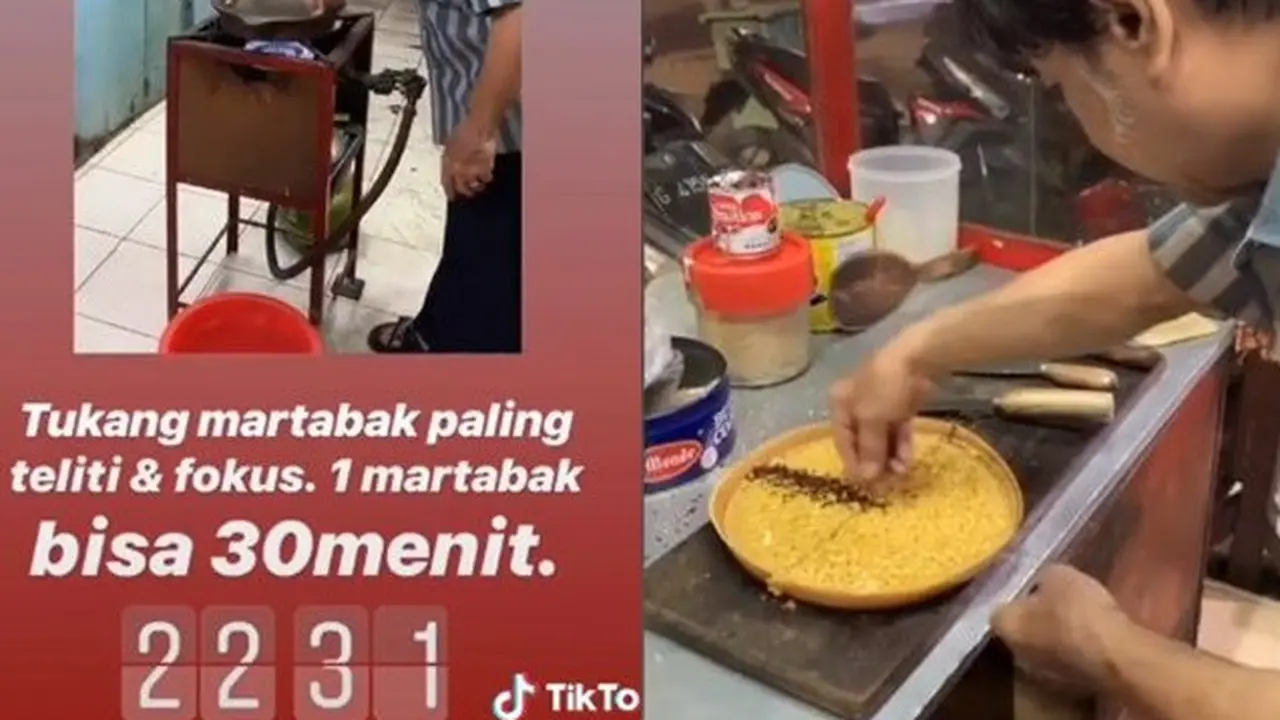 Terlalu Teliti dan Fokus, Penjuaal Ini Butuh 30 Menit untuk Membuat Satu Martabak