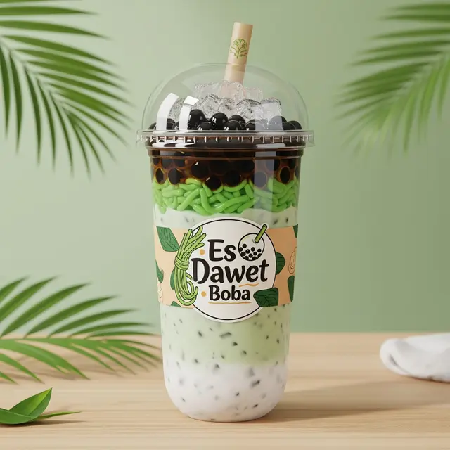 Ilustrasi Es Dawet Boba