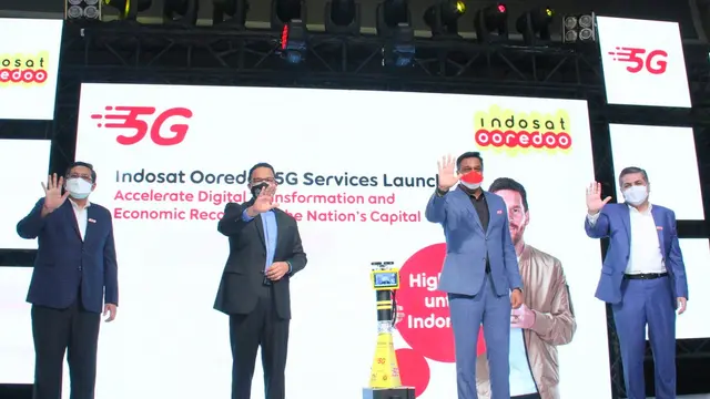 Peluncuran layanan 5G Indosat Ooredoo di Jakarta