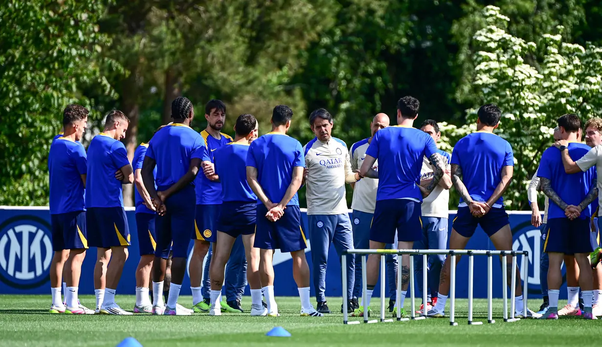 Jika menang, Inter akan mencatatkan gelar Liga Champions keempat dalam sejarah mereka. Namun jika kalah, mereka akan mengakhiri musim tanpa satu pun gelar utama. (AFP/Piero Cruciatti)