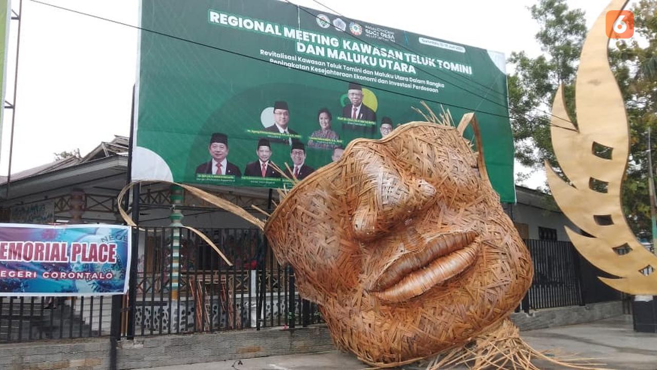 Pesan Moral dari Monumen Masker Bambu Raksasa di Gorontalo (Arfandi Ibrahim/Liputan6.com)