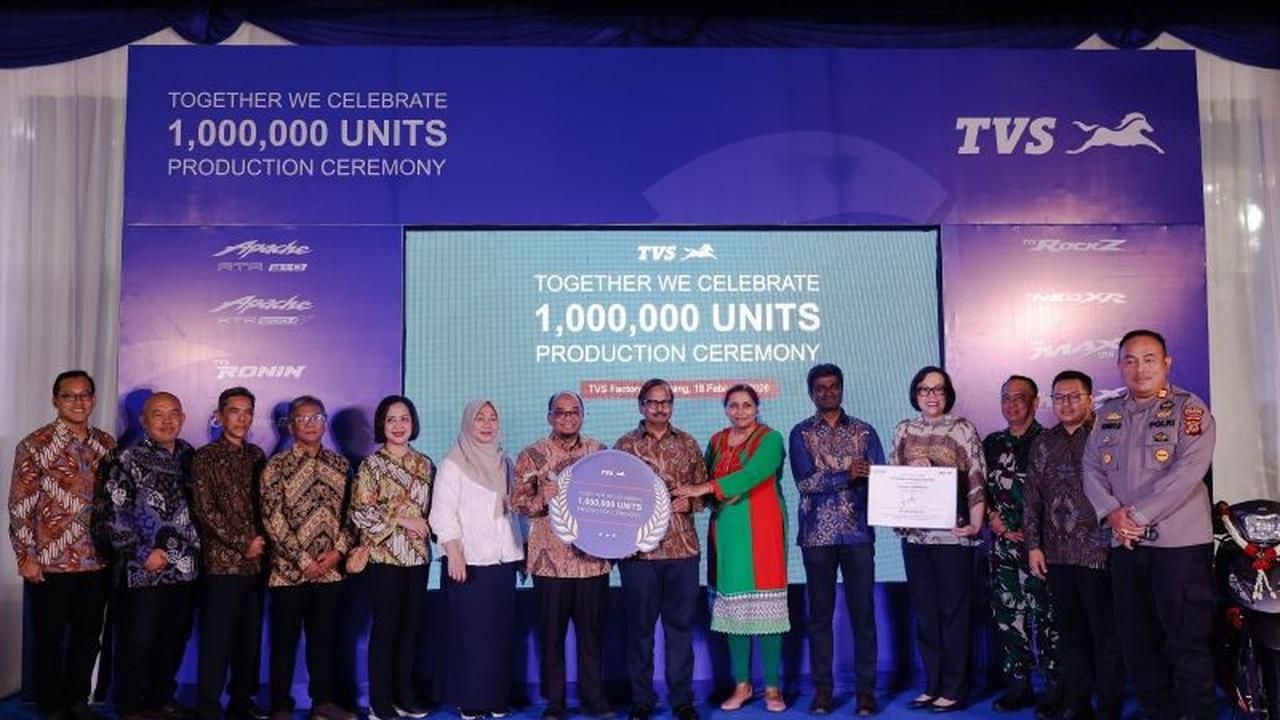 TVS Motor Indonesia Capai Tonggak Produksi Satu Juta Unit Kendaraan, Perkuat Posisi Manufaktur Global