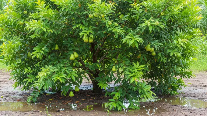 Ilustrasi Pohon Buah yang Tahan Genangan Air/Foto: AI Generated