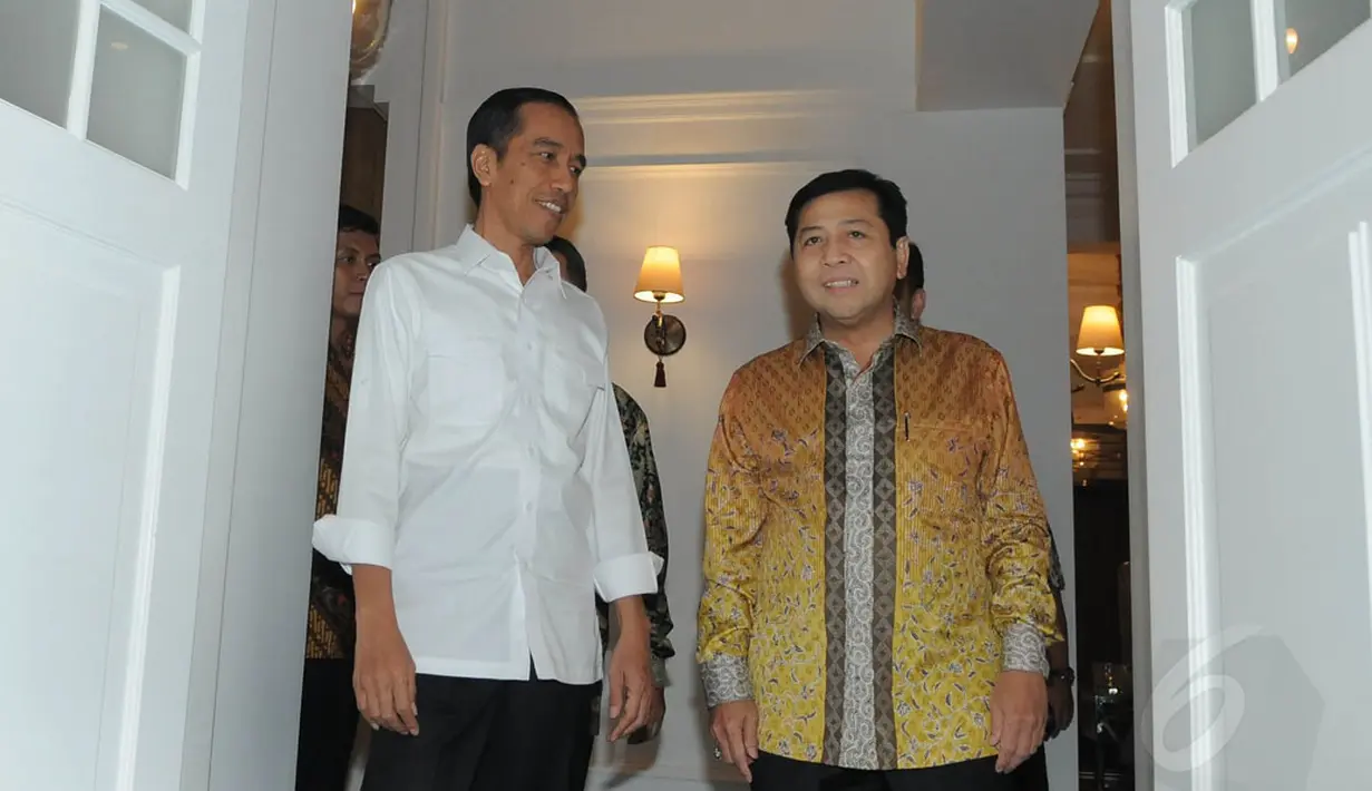 Presiden Joko Widodo dan Setya Novanto (Liputan6.com/Herman Zakharia)