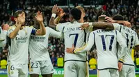 Rodrygo kemudian mencetak gol ketiga Real Madrid di menit ke-61. (AP Photo/Jose Breton)