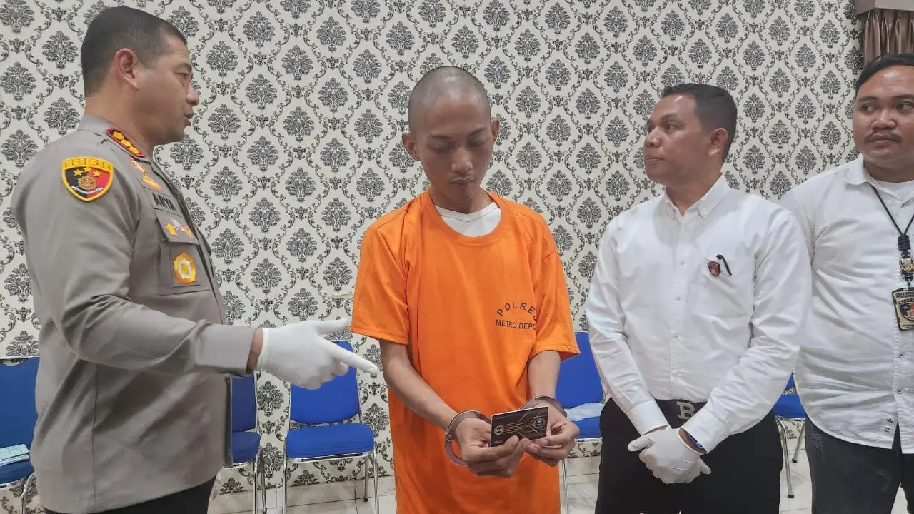 Polres Depok Tangkap Konten Kreator Bobol Top Up Kartu KRL