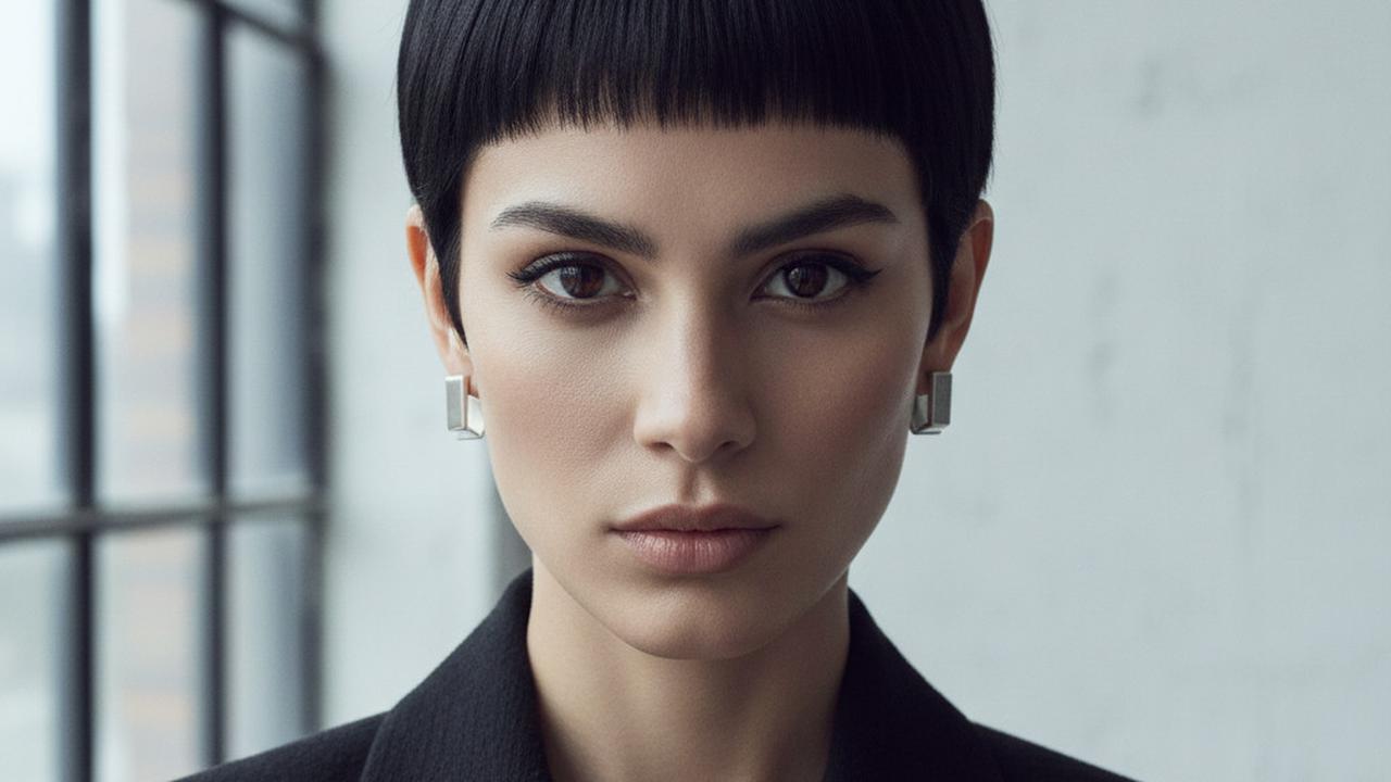 Pixie Cut dengan Micro Bangs