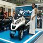 Piaggio Indonesia membawa ikon pionir motor roda tiga premium yang dilengkapi teknologi advance, yaitu MP3 500 Business.(Arief/Liputan6.com)
