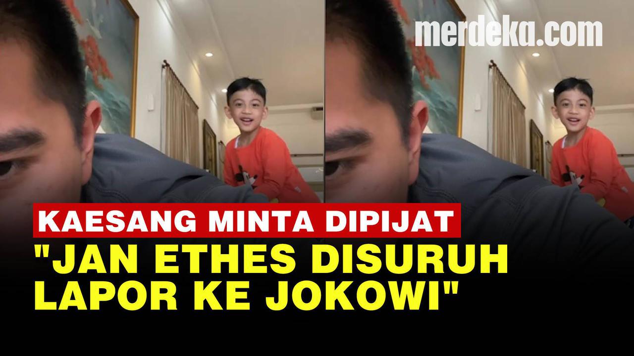 VIDEO: Ekspresi Jan Ethes Saat Diminta Pijat Kaesang, Langsung Banjir Komentar
