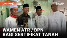 Wamen ATR / BPN Raja Juli Antoni Bagikan Sertifikat Tanah Wakaf di Palembang