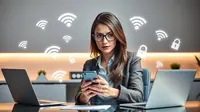 cara mengetahui password wifi yang sudah terhubung di hp ©Ilustrasi dibuat AI