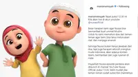 Inilah Karakter Nussa dan Rarra yang Lagi Heboh di Jagat Maya. Coba Tonton Video Animasi Ini Bersama si Kecil (Instagram: @marioirwinsyah)