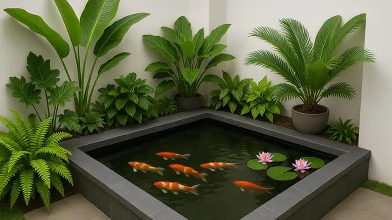 7 Gambar Kolam Ikan di Sudut Rumah Minimalis, Menambah Kesan Natural di 2025