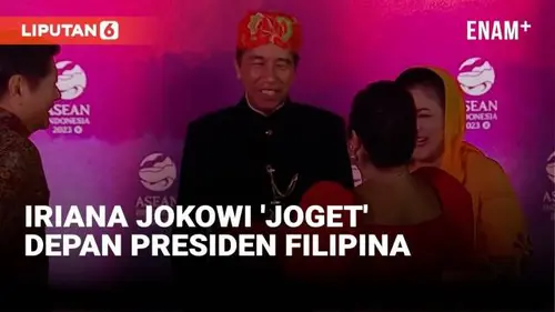 VIDEO: Gara-Gara Ini Iriana Jokowi  'Joget' Depan Presiden Filipina
