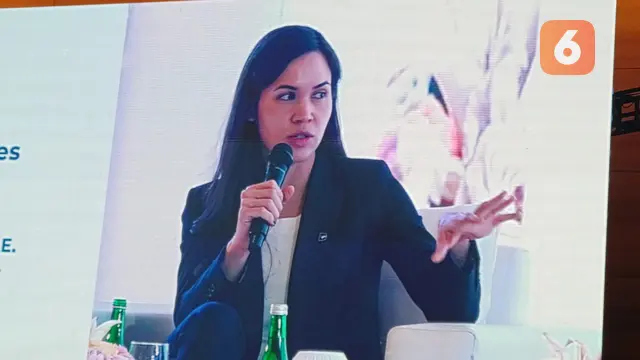 Global Relations and Partnerships Director Danantara Tanah Sullivan pada Selasa (12/8/2025) di Jakarta, mengaku bahwa selama tinggal di luar negeri selalu ada benang merah yang mengaitkannya dengan Indonesia (Dok. Liputan6.com/Teddy Tri Setio Berty).