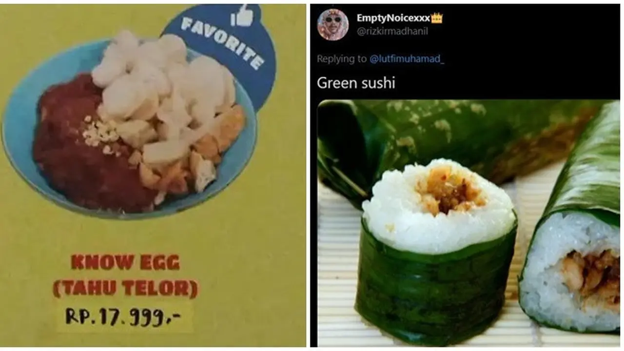 8 Potret Nama Makanan Pakai Bahasa Inggris Ini Kocak, Bikin Gagal Paham