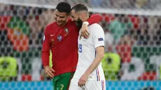 Portugal dan Prancis sama-sama berbagi poin pada laga pamungkas fase Grup F Euro 2020. Dengan hasil ini, baik Portugal maupun Prancis berhasil mentas dari fase grup dan lolos ke babak 16 besar. (Foto: AFP/Pool/Franck Fife)