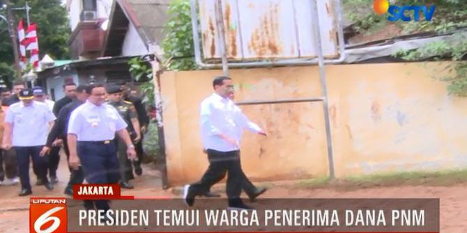 Jokowi Temui Warga Penerima Dana PNM di Tambora Jakbar