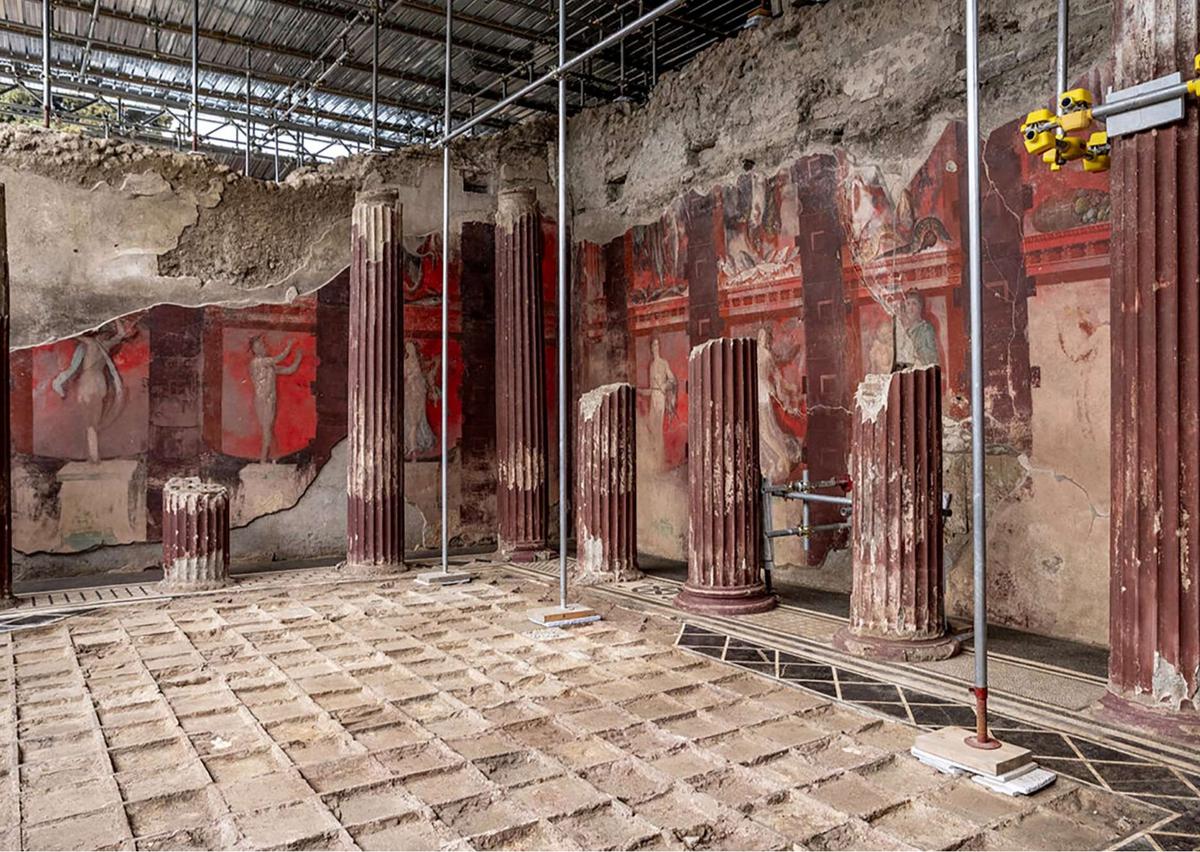 Penemuan lukisan dinding langka di Pompeii