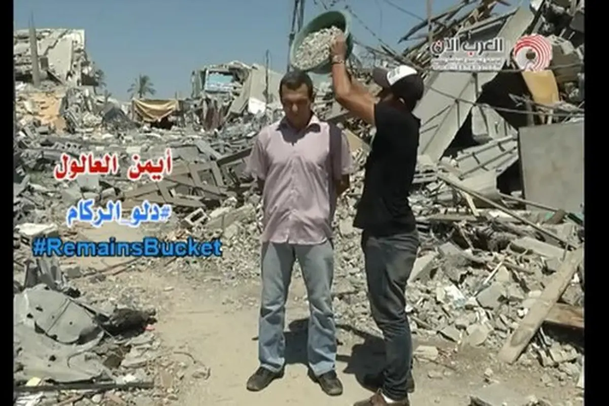Ice Bucket Challenge Ala Gaza, Pakai Seember Puing 