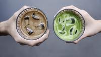 Ilustrasi Minuman Matcha (kanan). Foto: Dok. William Sutanto