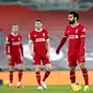 Performa Mohamed Salah dan Liverpool tengah menurun drastis di kompetisi Liga Inggris. Peluang Liverpool mempertahankan gelar makin tipis usai kalah 1-4 dari Manchester City. (Laurence Griffiths/Pool via AP)