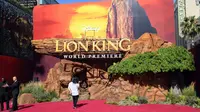 Suasana sebelum premier film The Lion King di Dolby Theatre, Hollywood, California (9/7/2019). (AFP/Kevin Winter)