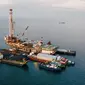 PT Pertamina Hulu Mahakam (PHM), mulai melakukan pemboran sumur eksplorasi TDE C-1X di utara Lapangan Tunu, lepas pantai Delta Mahakam, Kabupaten Kutai Kartanegara, Kalimantan Timur. (Dok Pertamina)