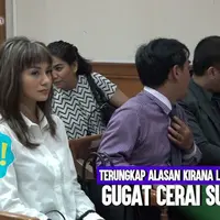 Kirana Larasati menghadiri sidang cerai perdana dan mengungkapkan alasan menggugat cerai suaminya.