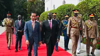 Presiden Jokowi bertemu Presiden Kenya, William Ruto. Pertemuan berlangsung dalam lawatan bilateral Jokowi di Kenya. (Foto: Sekretariat Presiden)