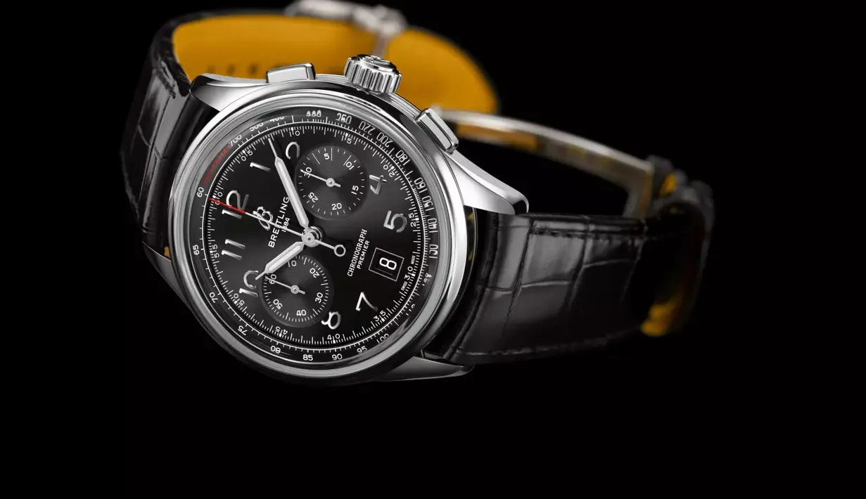 Aspek manufacture movement dirancang khusus secara presisi, dan dengan fungsionalitas maksimum. Untuk menciptakan desain Premier terbaru, Breitling mempertahankan detail desain vintage-Premier yang khas, termasuk bezel yang halus, twin-register dial, pusher persegi panjang yang ramping, dan terdapat penomoran dalam penulisan bahasa Arab.  / Foto dok: Breitling.