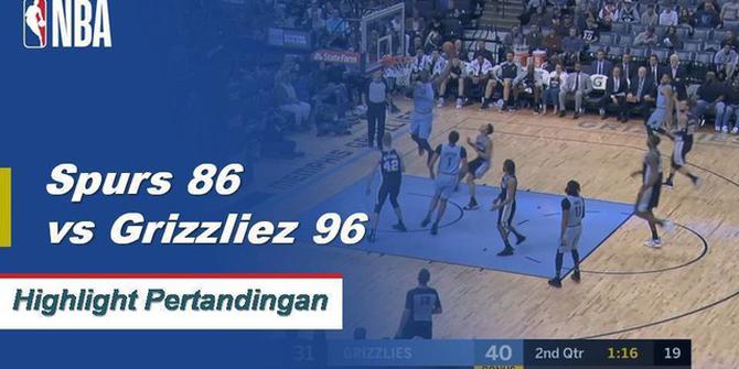 Cuplikan Pertandingan NBA : Spurs 86 VS Grizzliez 96