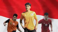 Timnas Indonesia - Jack Brown, Luah Mahessa, Elkan Baggott (Bola.com/Adreanus Titus)