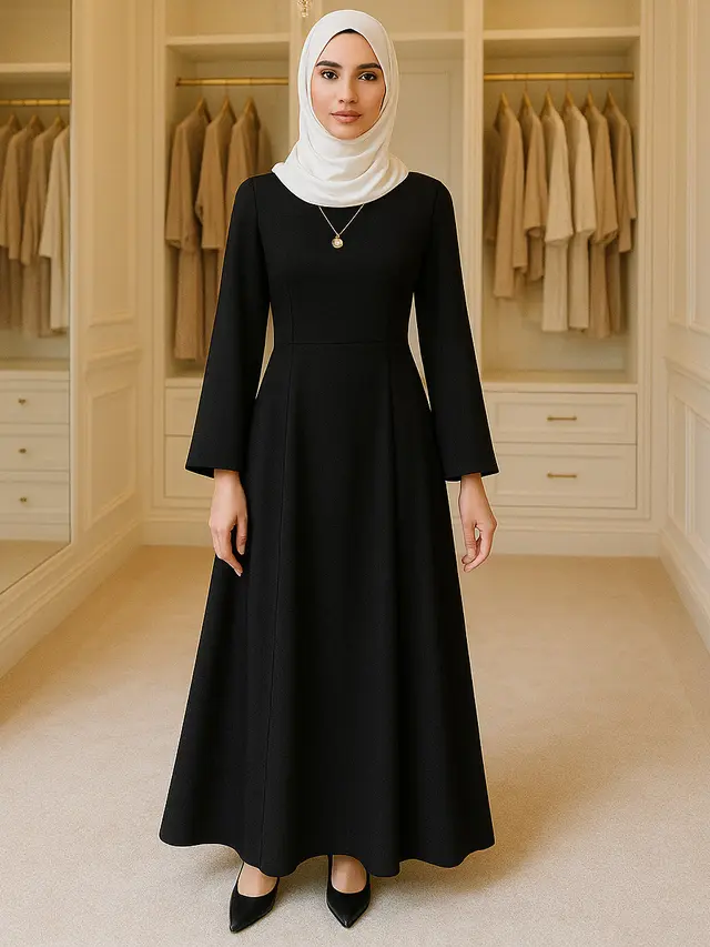 Rekomendasi dan Contoh Warna Jilbab untuk Gamis Hitam